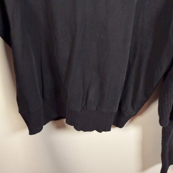 Anthropologie Dolan Cowl Neck Sweater Size Large Black Pullover Puff Sleeve - Picture 9 of 12